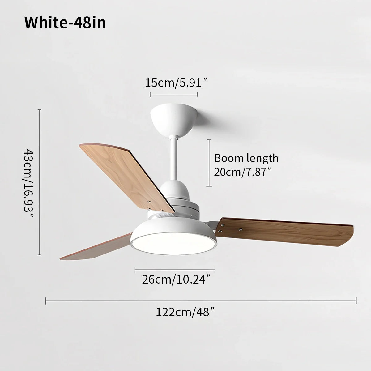 Feyran Modern Minimalist Three Leaf Ceiling Fan Light