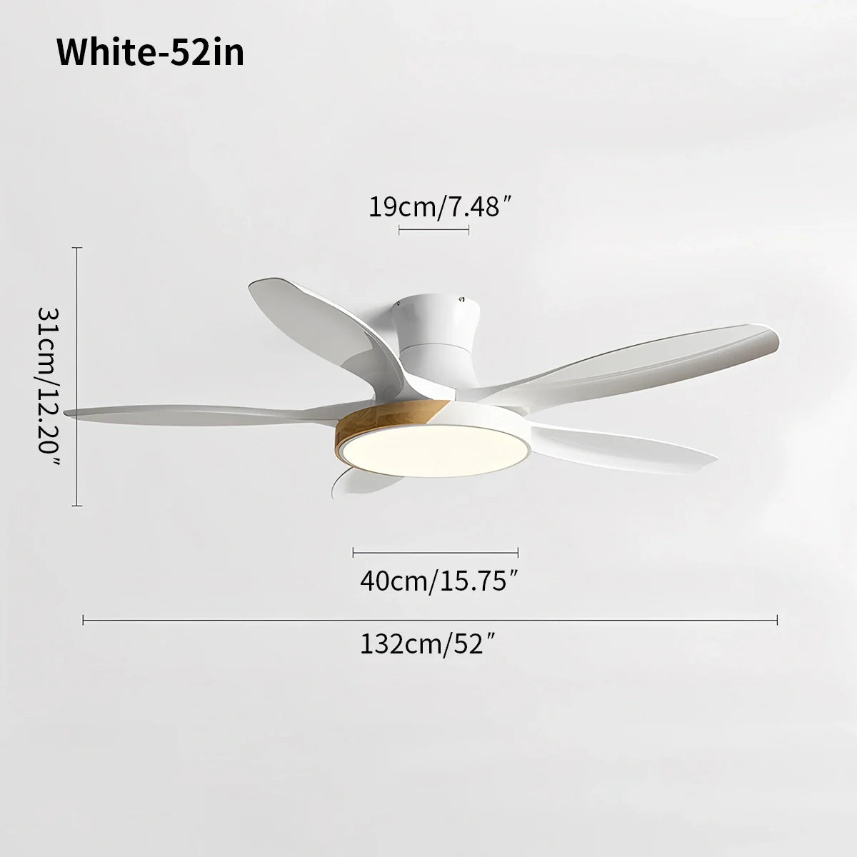 Feyran Nordic 5-Blade LED Ceiling Fan Light