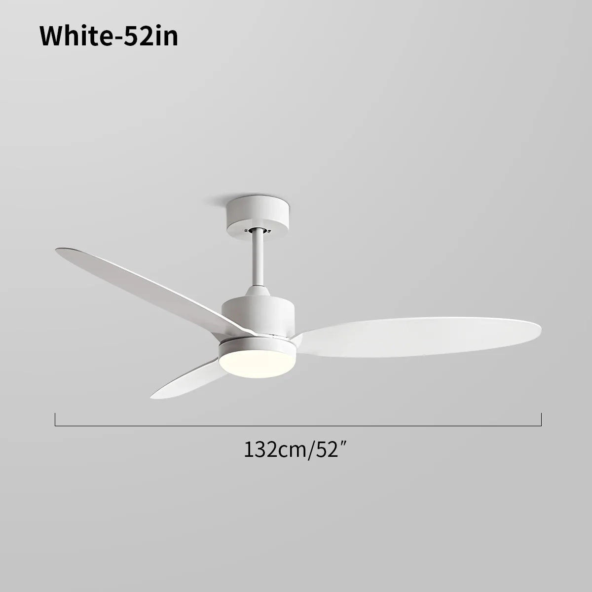 Feyran 3-Blade Ceiling Fan With Light for Bedroom
