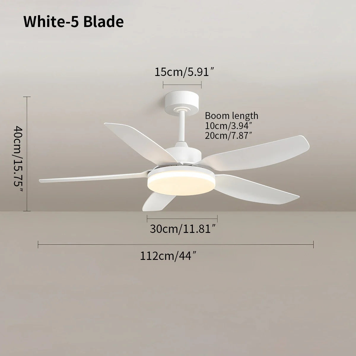 Feyran White Remote Control Ceiling Fan Light