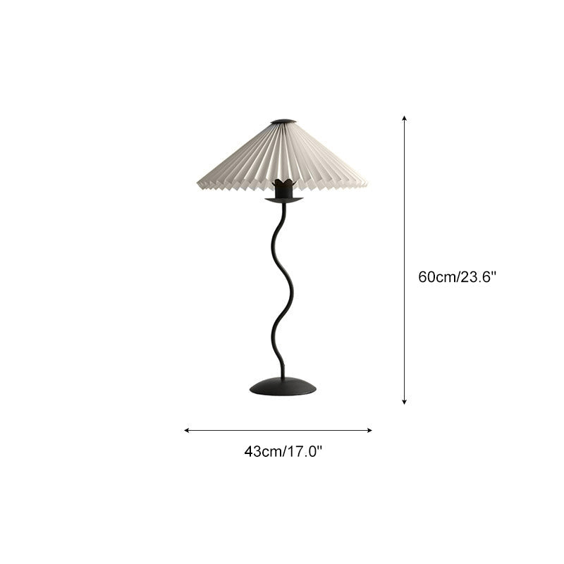 Feyran Pleated Squiggle Floor & Table Lamp
