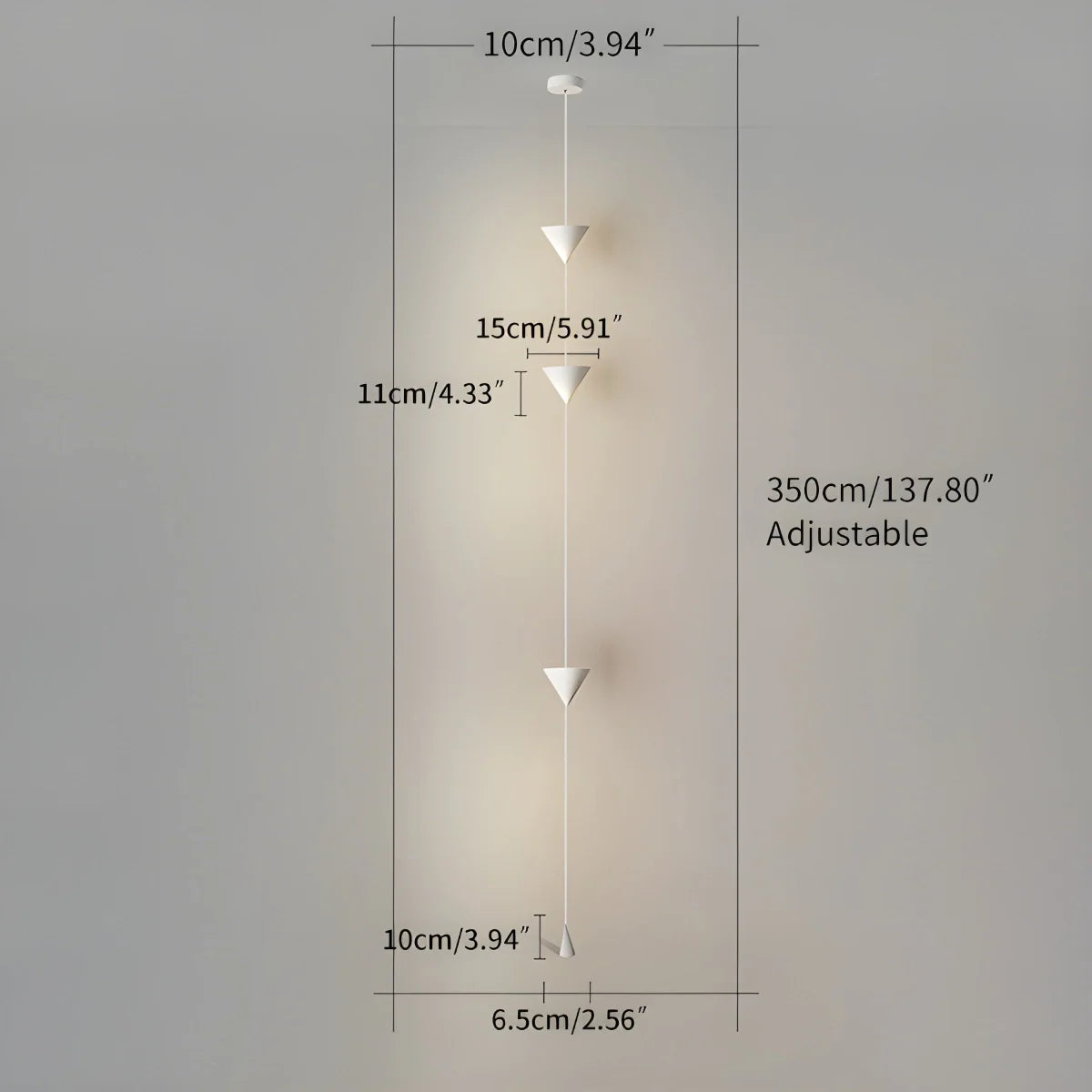 Feyran Cone Desigh Hanging Cable Floor Lamp