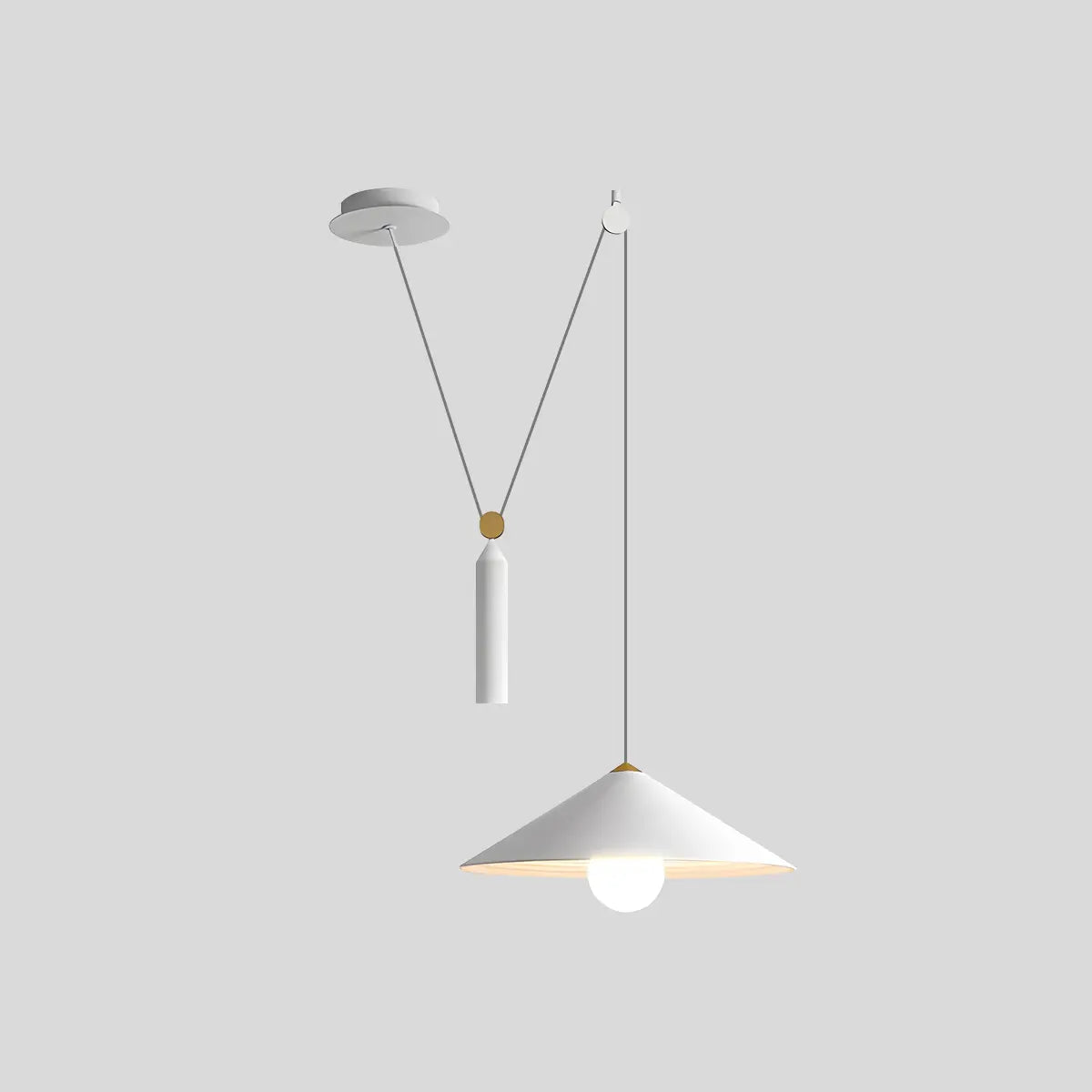 Feyran Cone Counterweight Pulley Swag Pendant Lamp