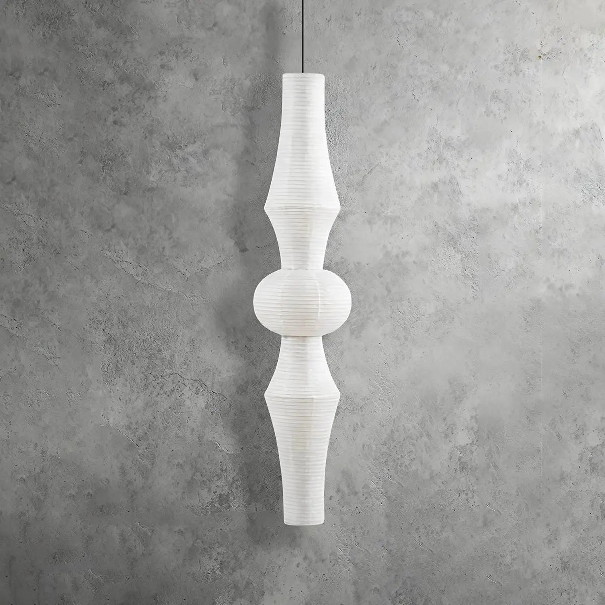 Feyran Washi Paper Corner Pendant Light for High Ceilings
