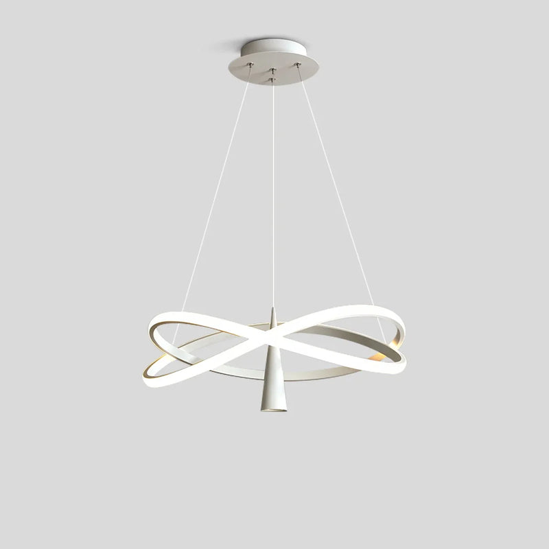 Acrylic Layered Wrap Ring Chandelier