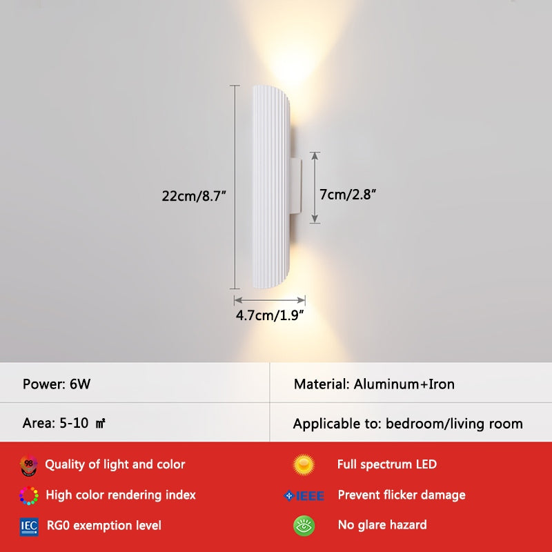 Feyran Roman Column Wall Lamp for Living Room