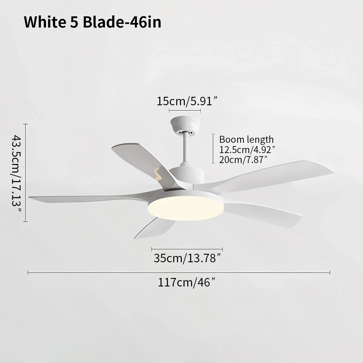Feyran Living Room 6-Leaf Ceiling Fan Light