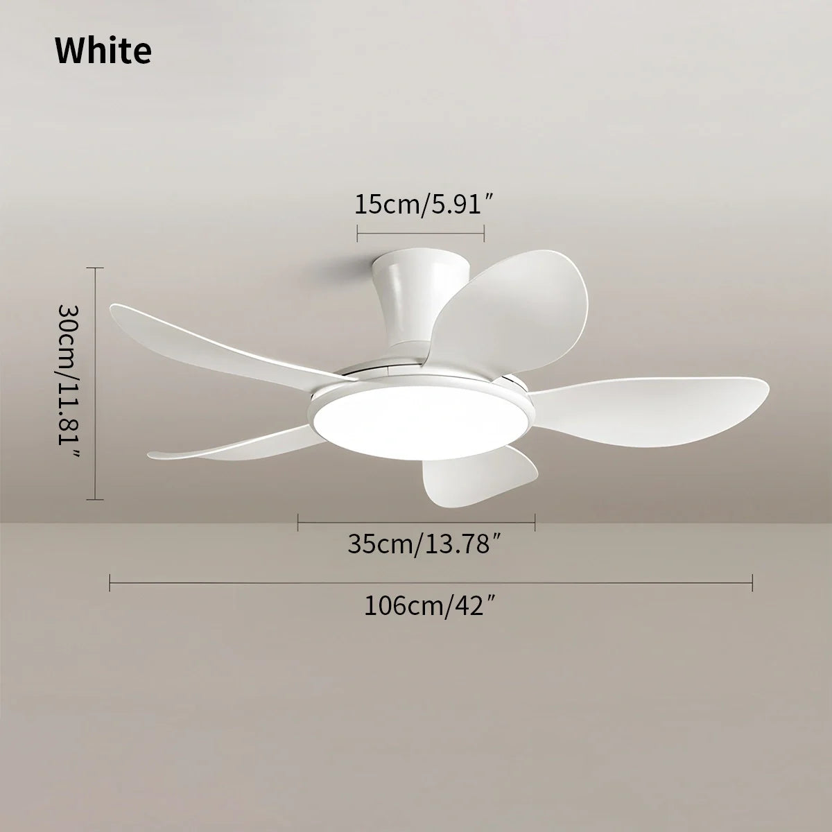Feyran Silent Remote Control LED Ceiling Fan Light