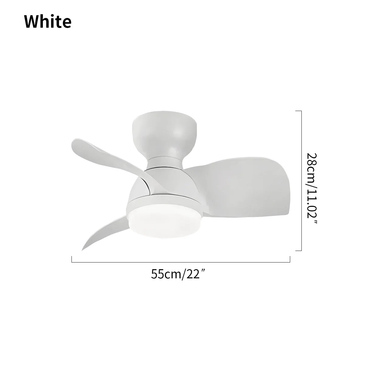Feyran Small Flush Mount Ceiling Fan with Light