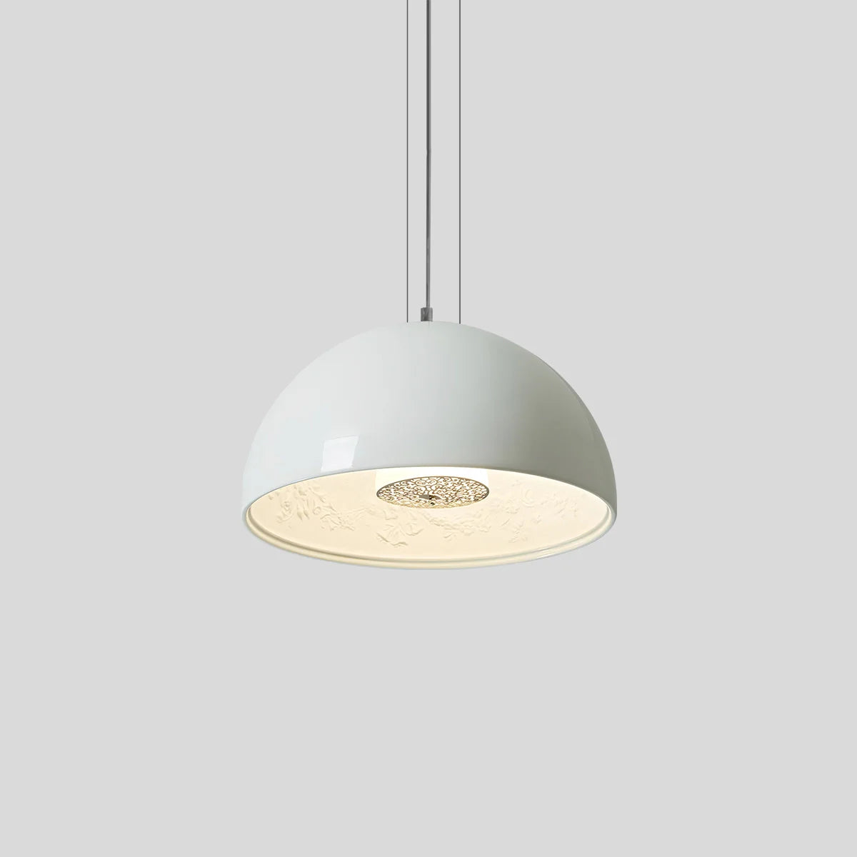 Feyran Italian Semi-Circular Gypsum Relief Pendant Light