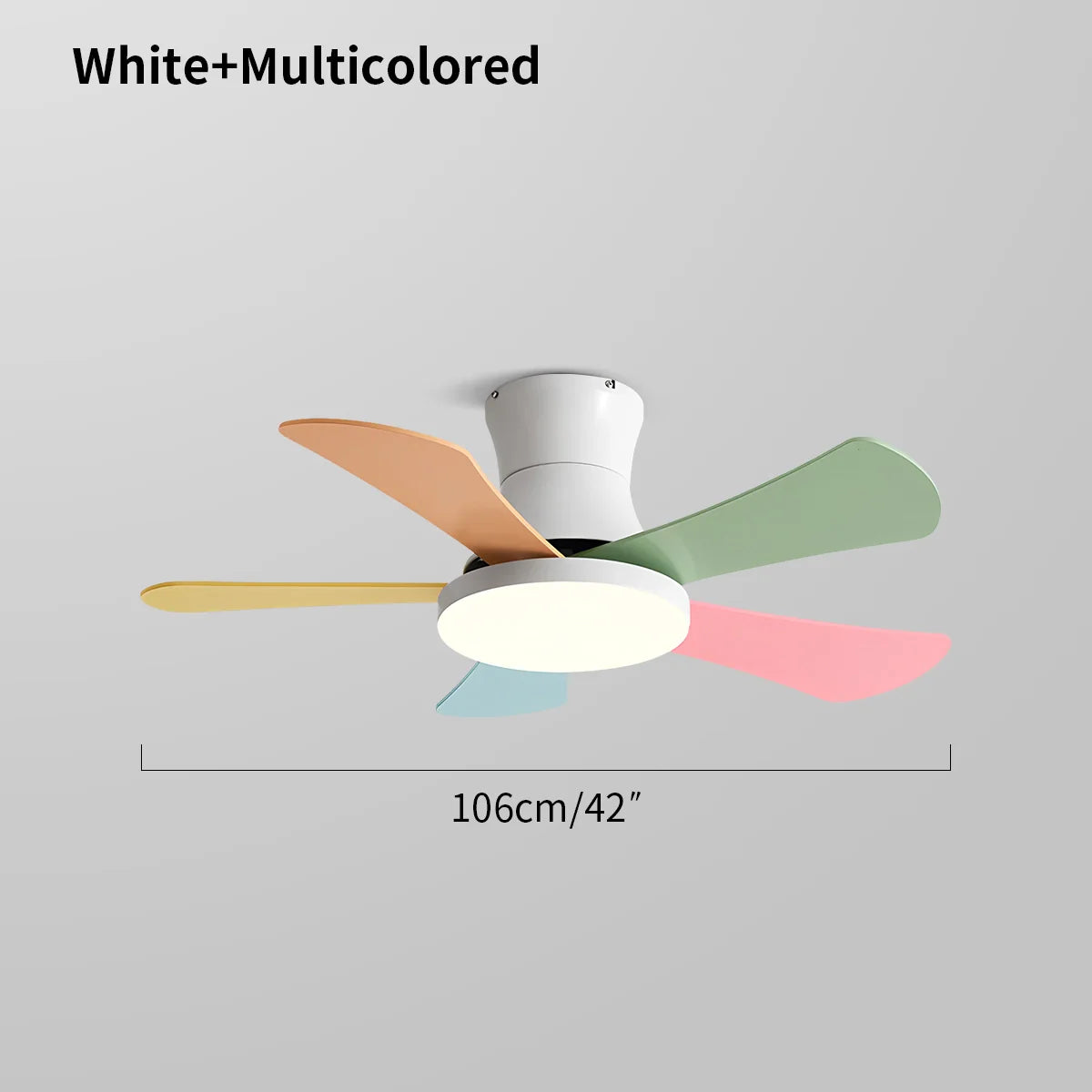 Feyran Scandi Low Profile Ceiling Fan with Light