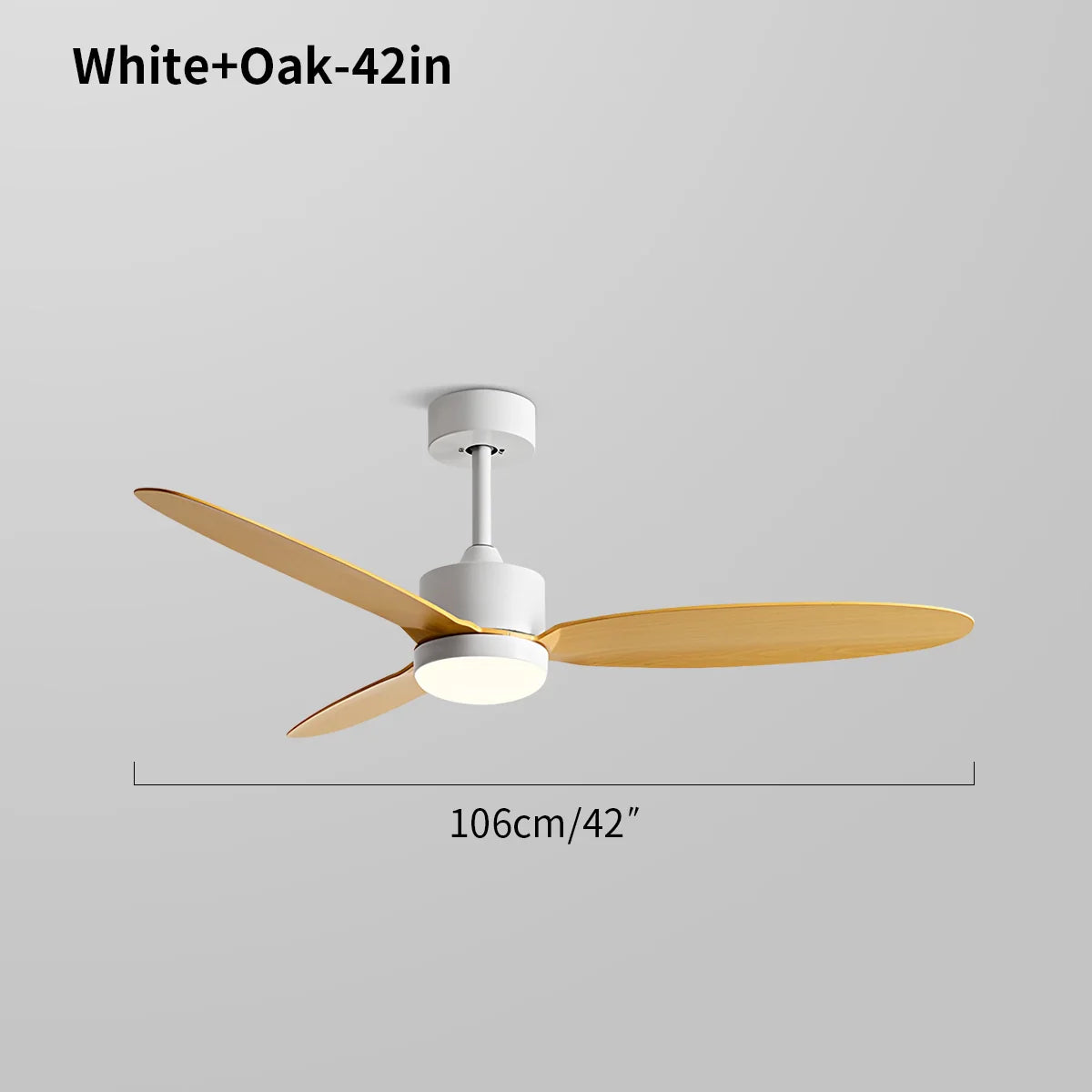 Feyran 3-Blade Ceiling Fan With Light for Bedroom