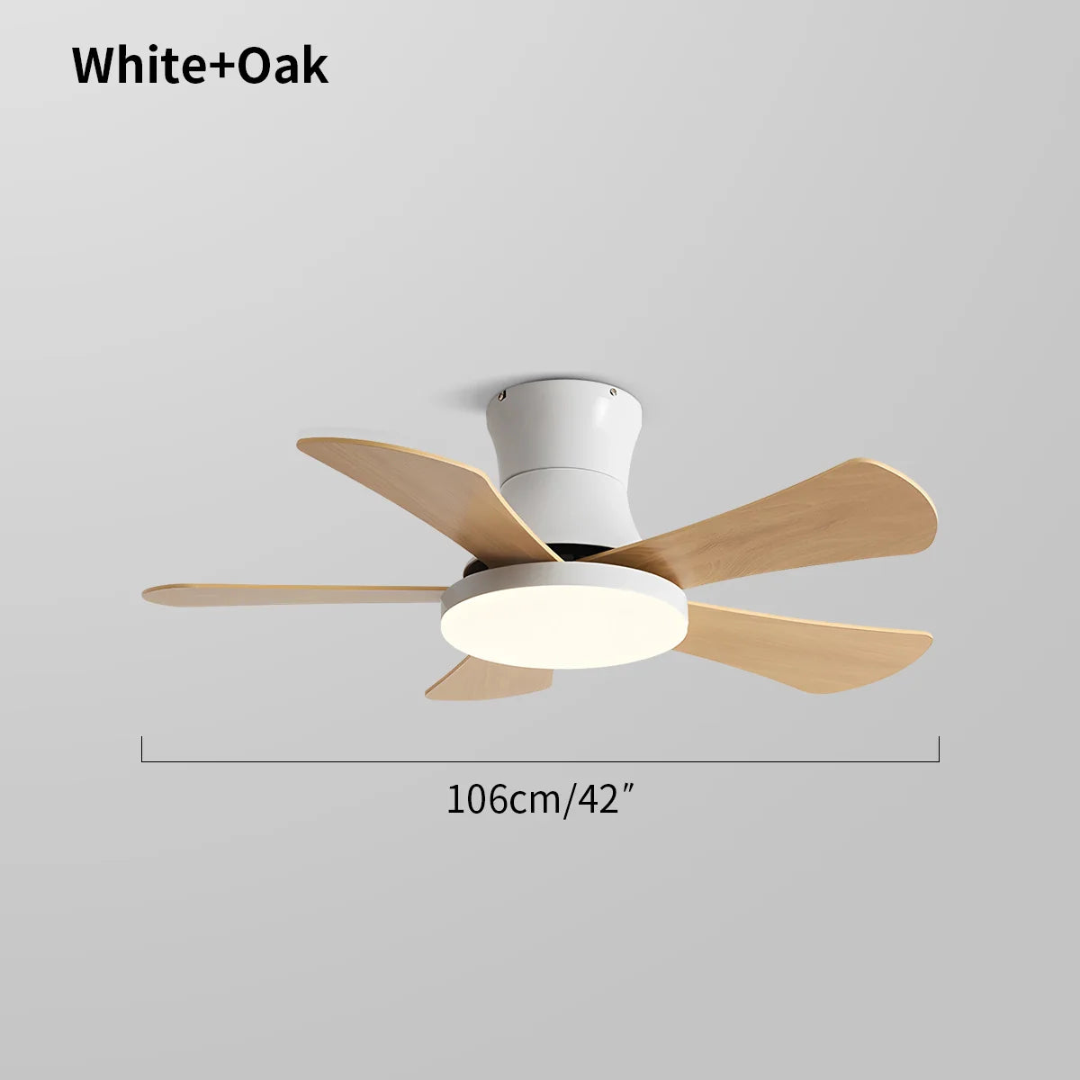 Feyran Scandi Low Profile Ceiling Fan with Light