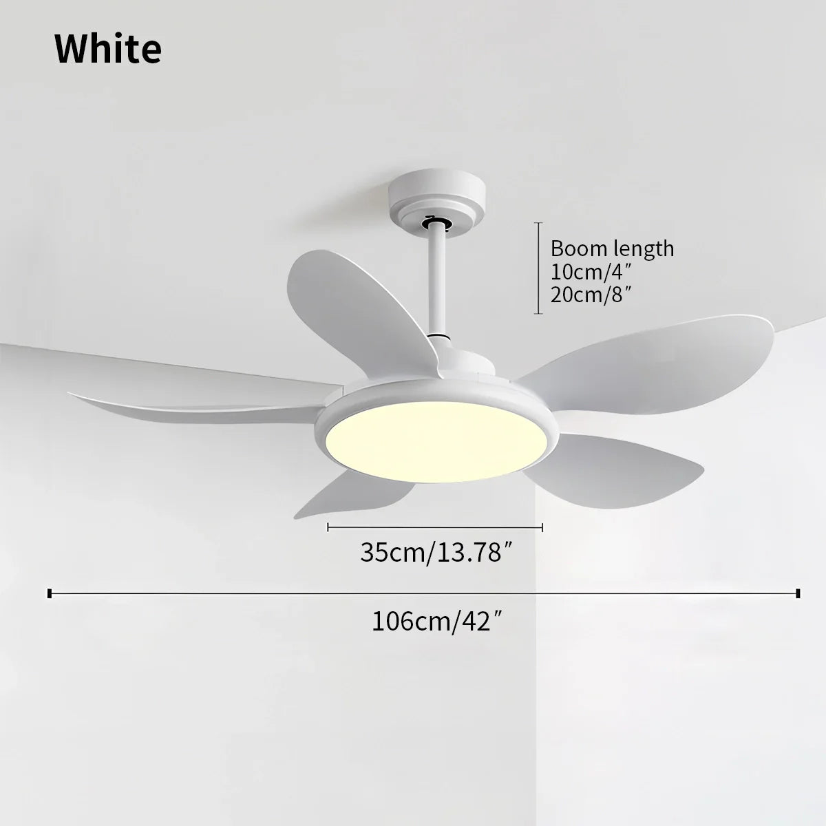 Feyran 5-Blade Wood Ceiling Fan with Light for Living Room