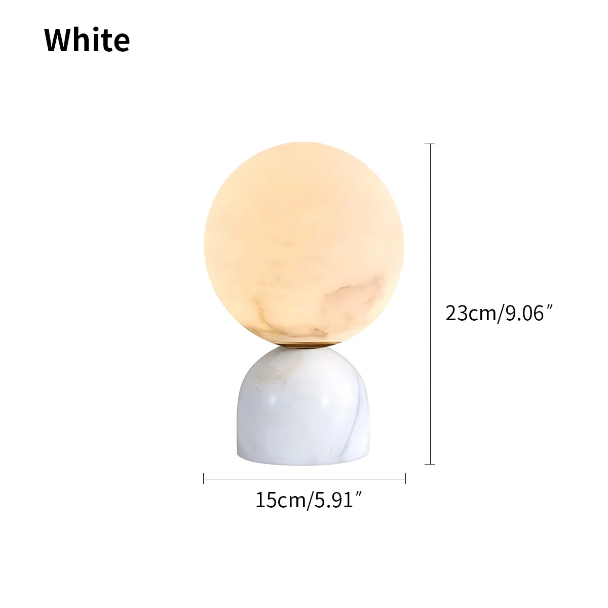 Feyran Modern Globe Spanish Alabaster Table Lamp Bedside Lighting