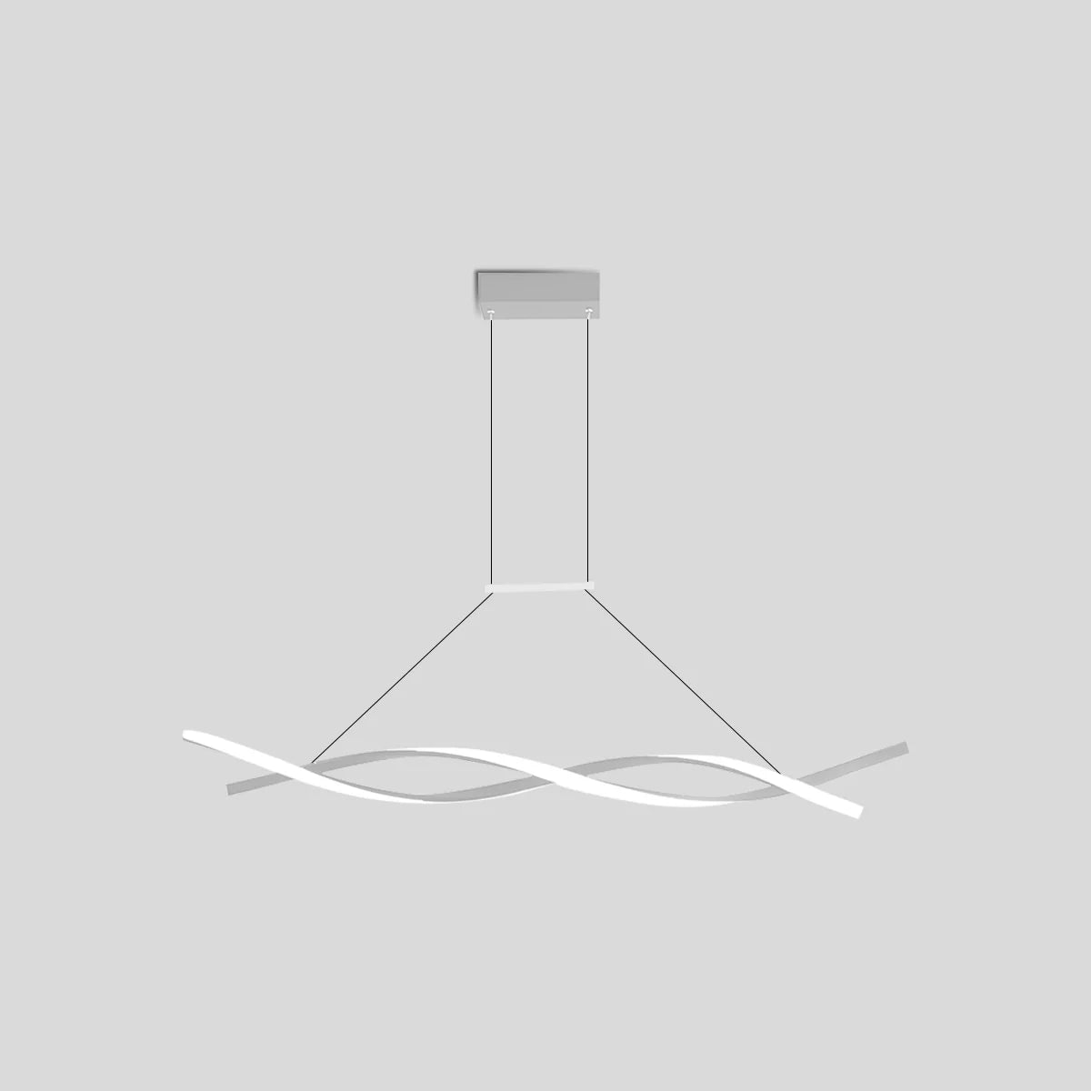 Feyran LED Linear Wave Chandelier for Dining Room