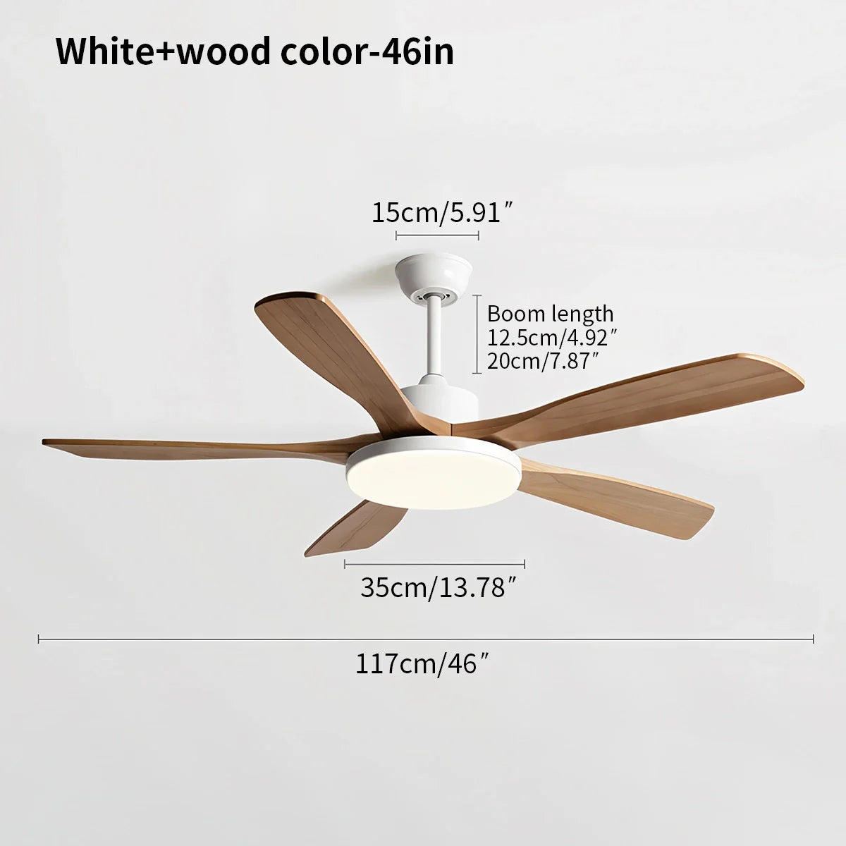 Feyran Living Room Minimalist Ceiling Fan with Light