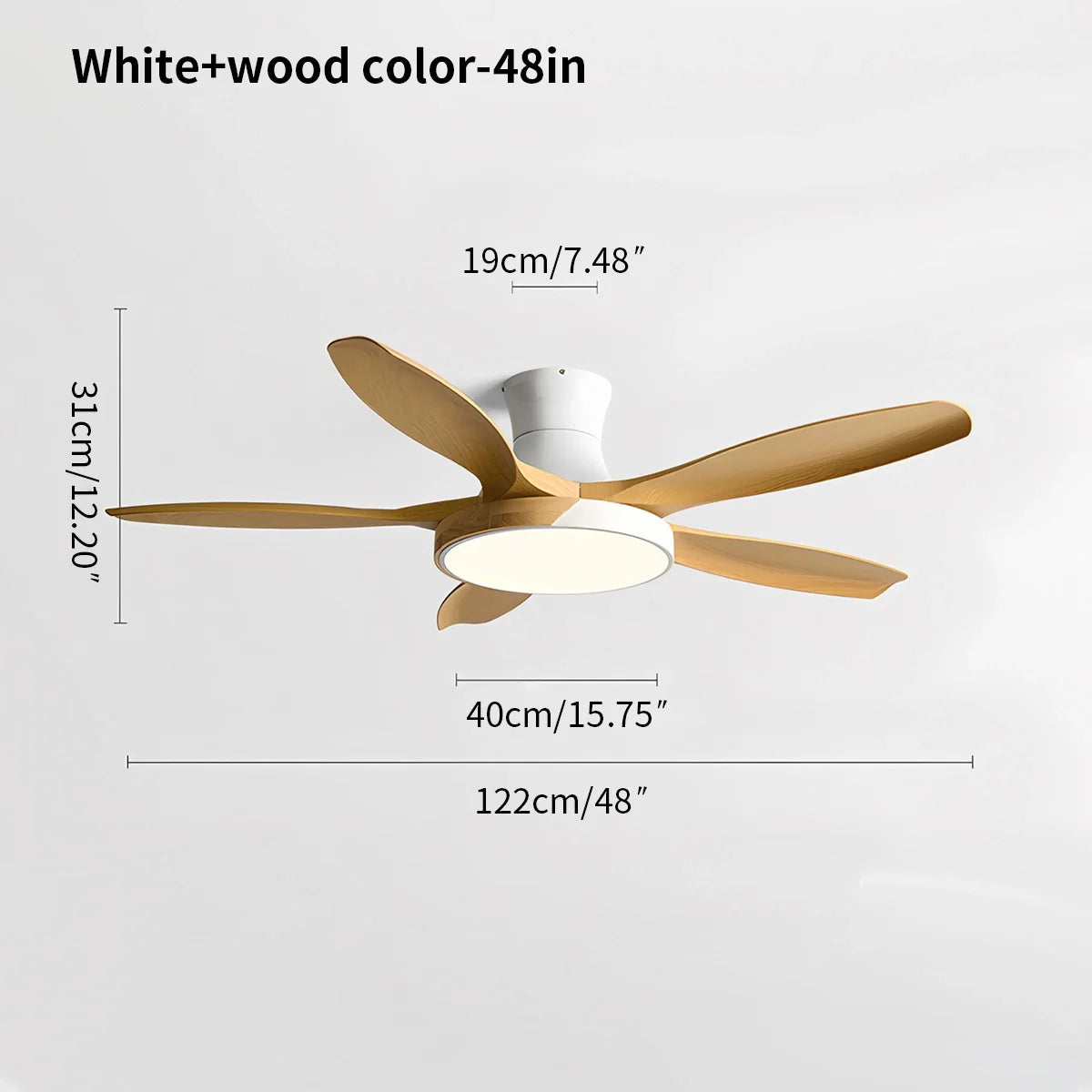 Feyran Nordic 5-Blade LED Ceiling Fan Light
