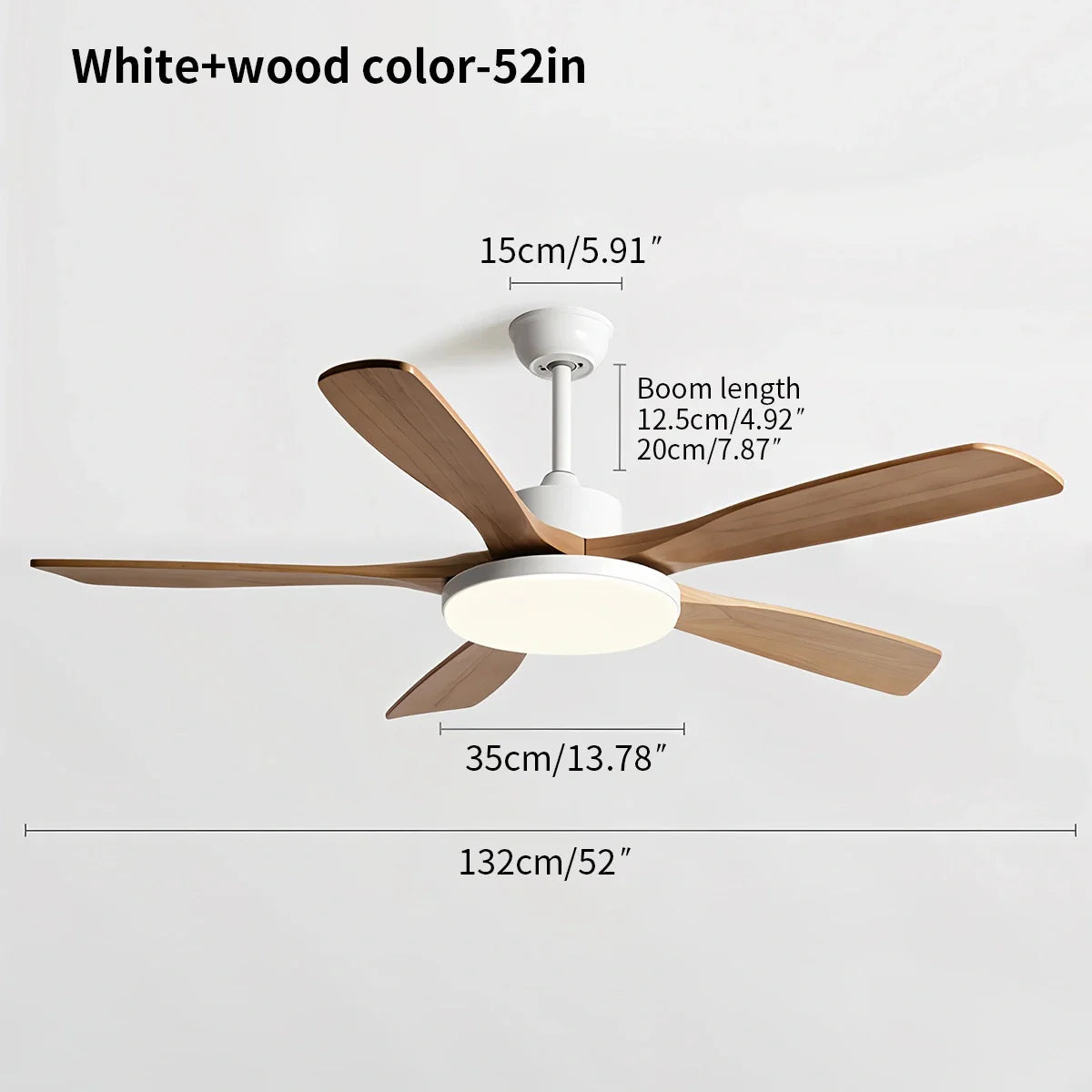 Feyran Living Room Minimalist Ceiling Fan with Light