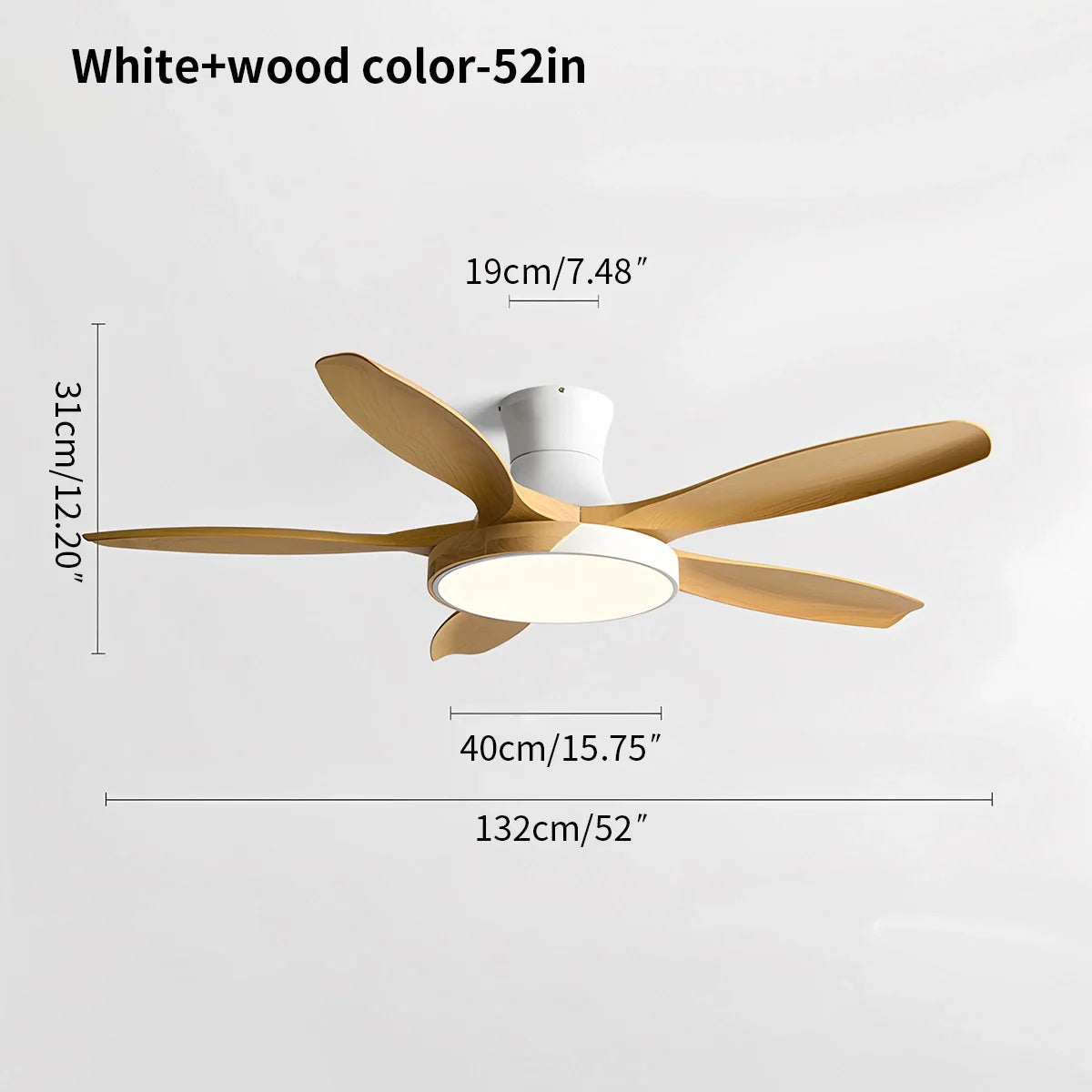 Feyran Nordic 5-Blade LED Ceiling Fan Light