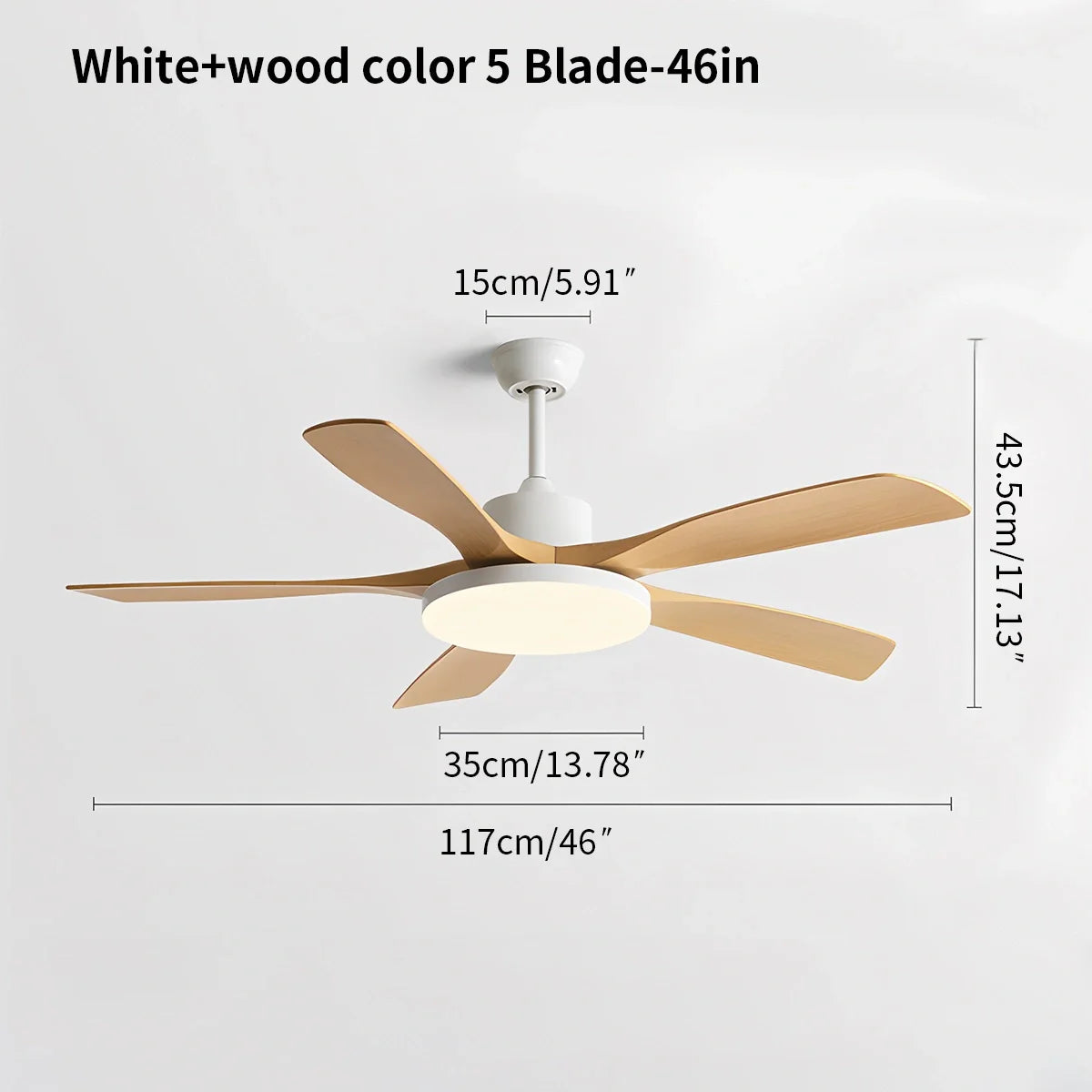 Feyran Living Room 6-Leaf Ceiling Fan Light