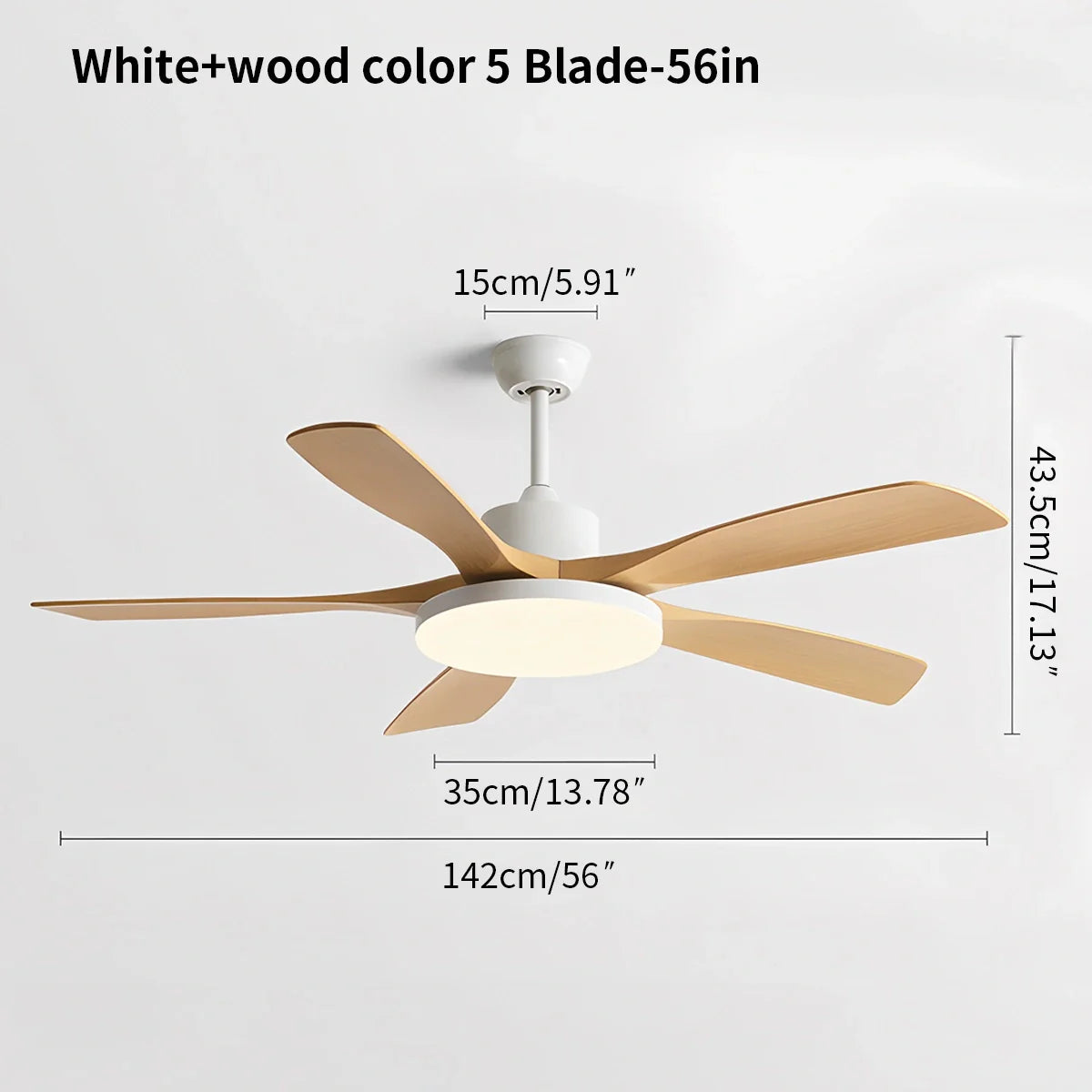 Feyran Living Room 6-Leaf Ceiling Fan Light