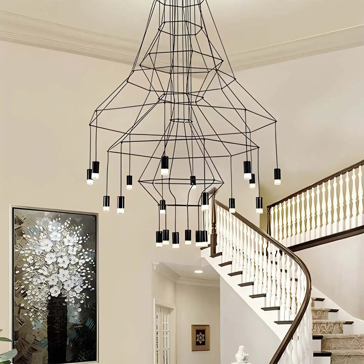 Feyran Wire Tiered Sculptural Chandelier