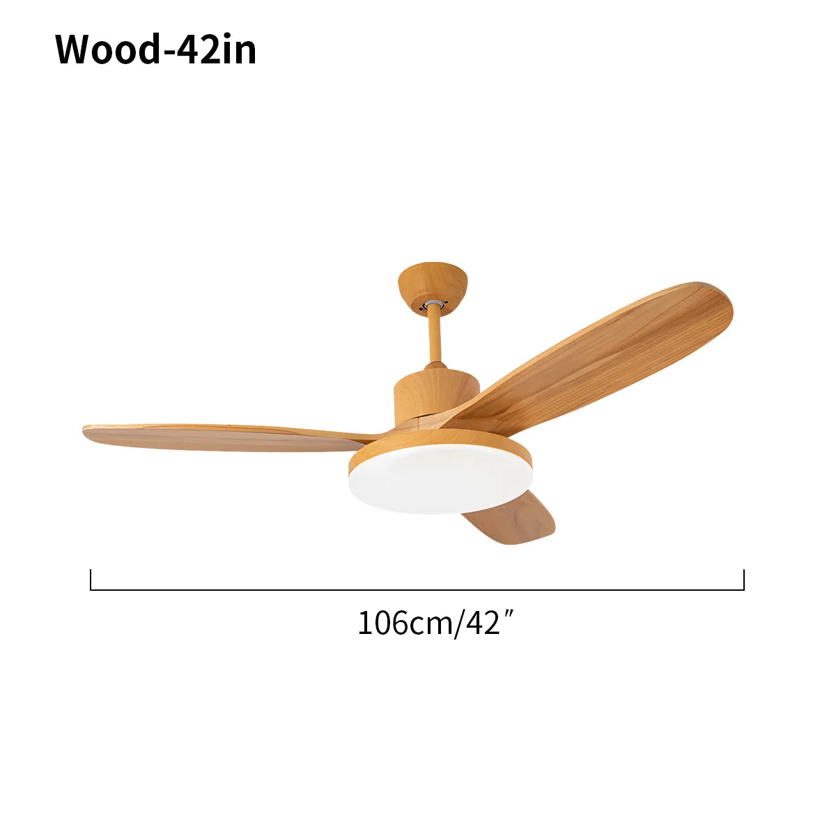 Feyran 3 Wood Blade Ceiling Fan with Light