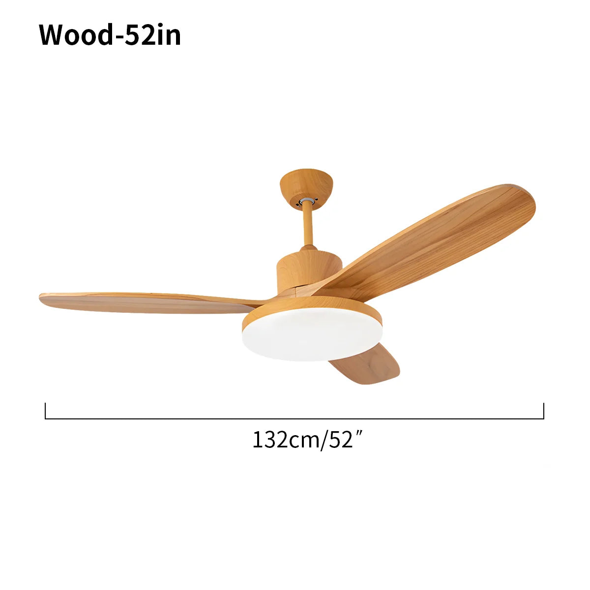 Feyran 3 Wood Blade Ceiling Fan with Light