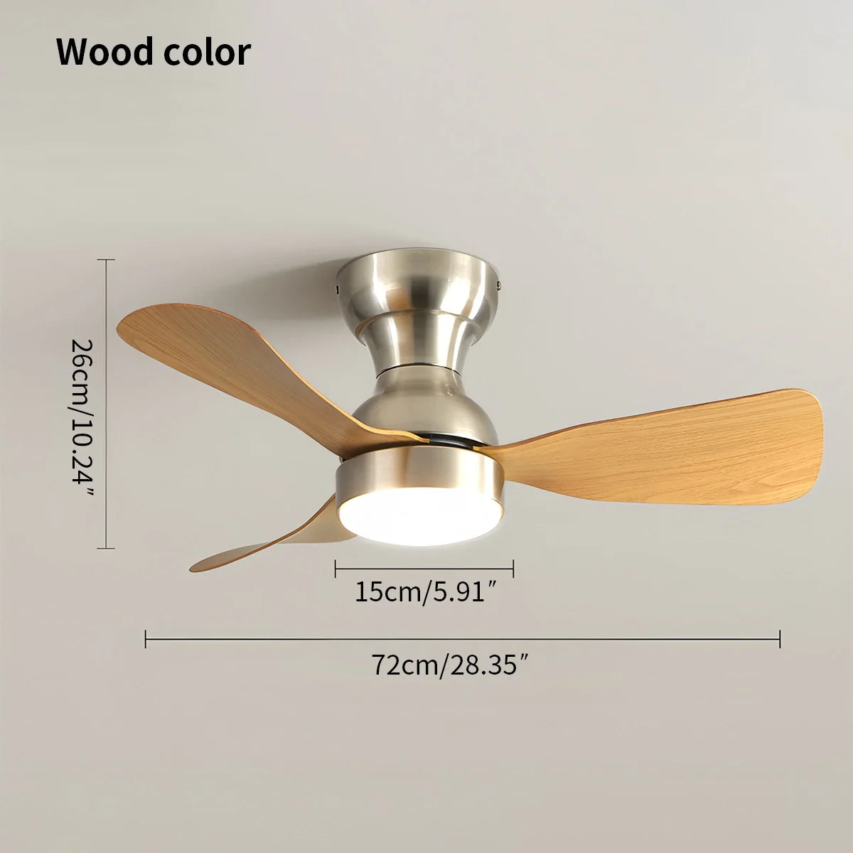 Feyran Small Size Indoor Ceiling Fan Light with Remote