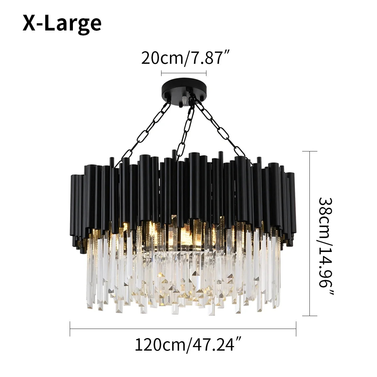 Feyran Mystique Black Crystal LED Chandelier