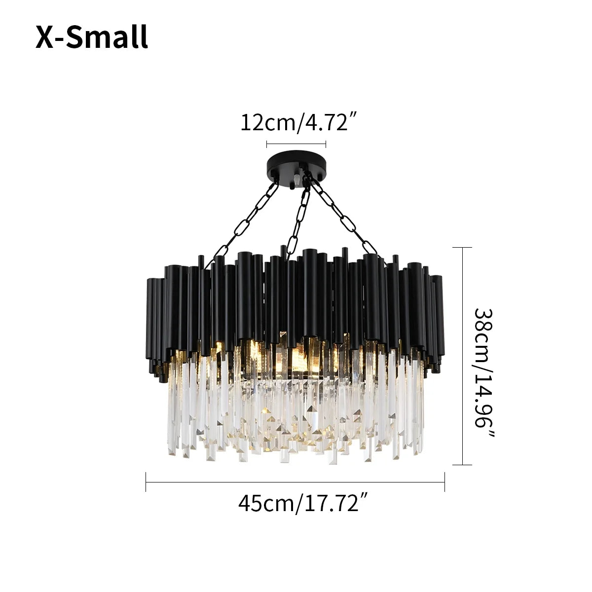 Feyran Mystique Black Crystal LED Chandelier