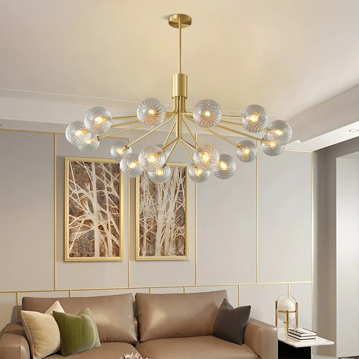 Feyran All Copper Magic Bean Glass Chandelier