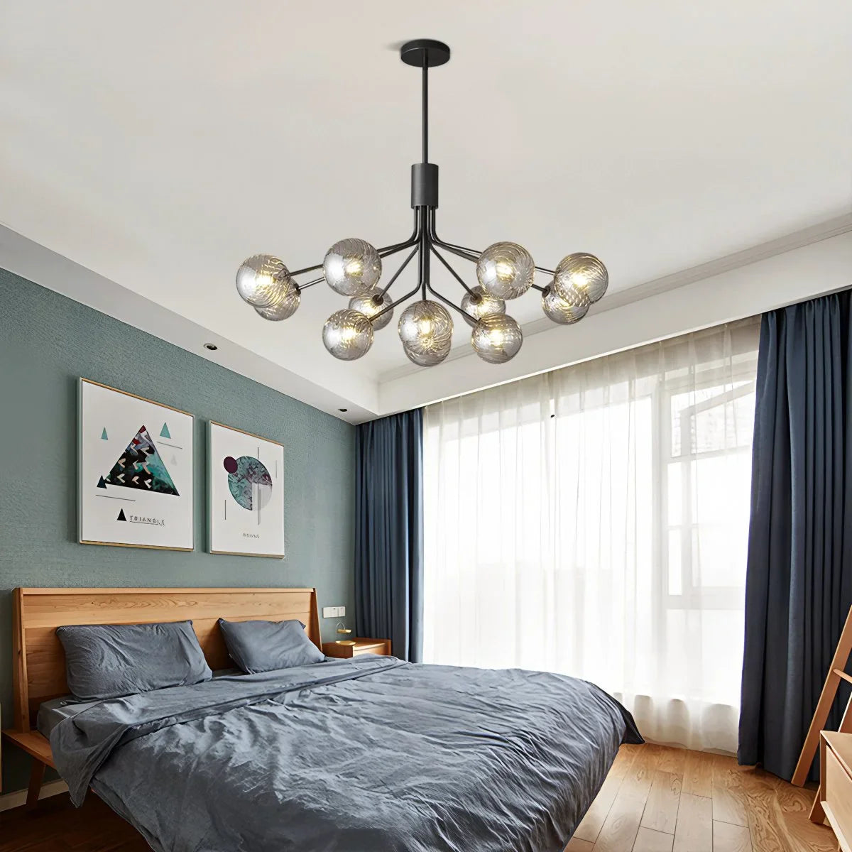 Feyran All Copper Magic Bean Glass Chandelier