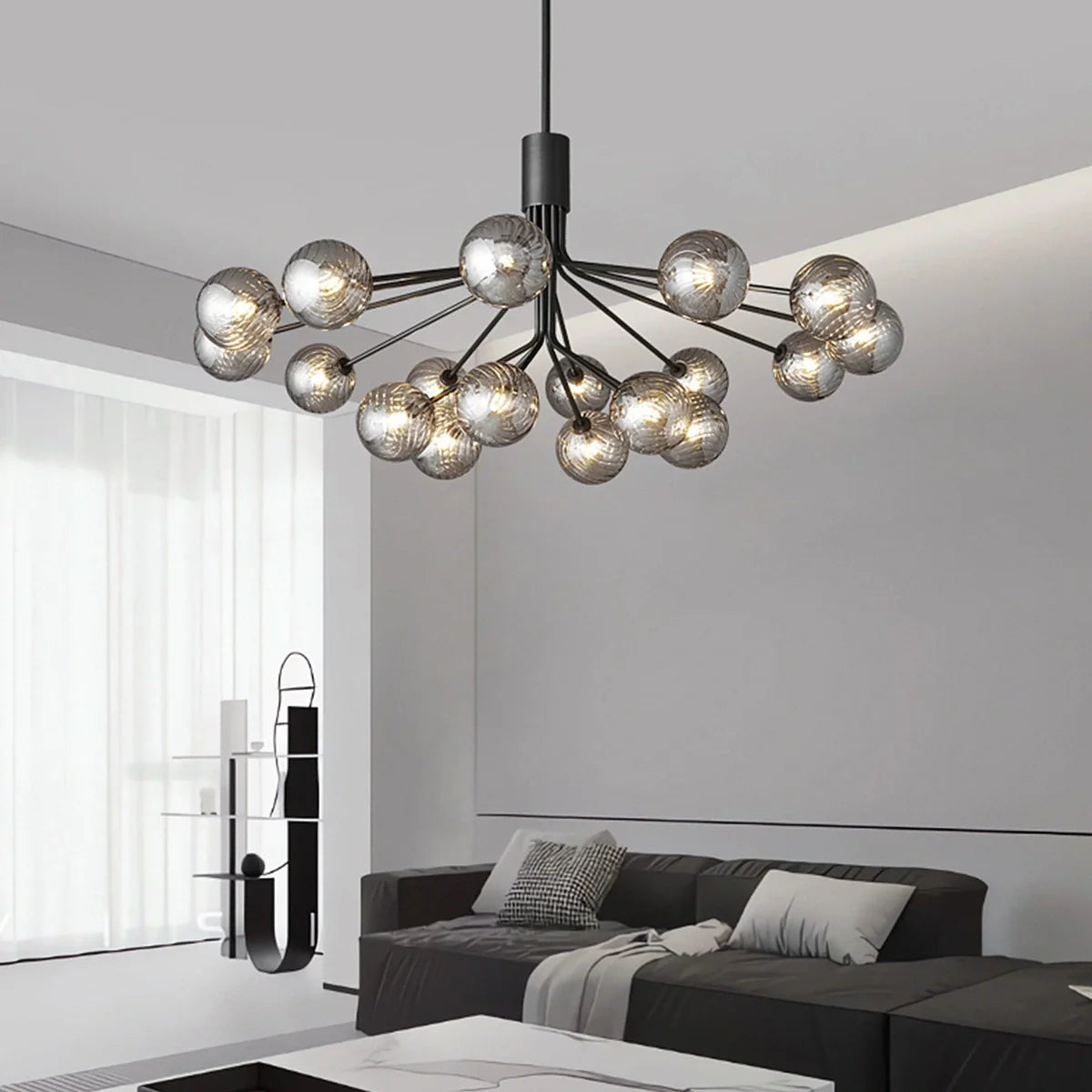 Feyran All Copper Magic Bean Glass Chandelier