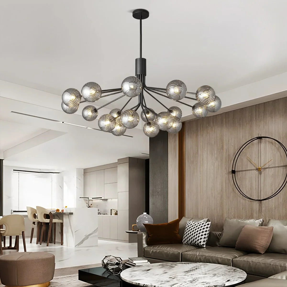 Feyran All Copper Magic Bean Glass Chandelier