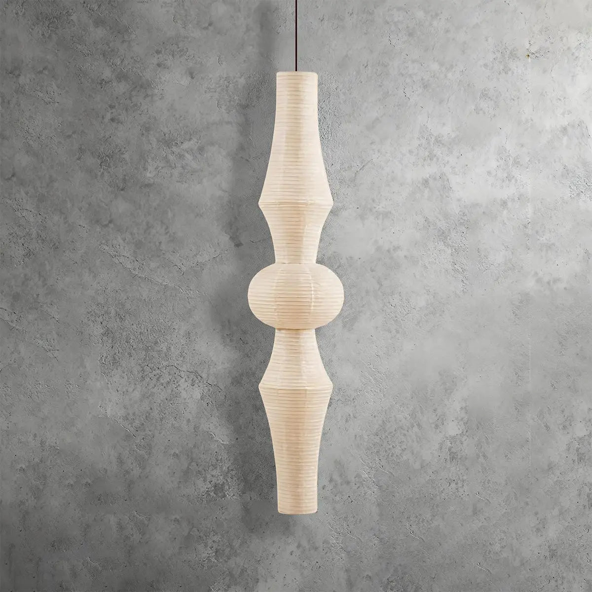 Feyran Washi Paper Corner Pendant Light for High Ceilings