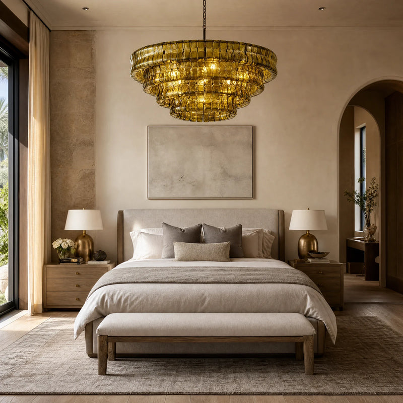Ghiaccio Round Glass Chandelier