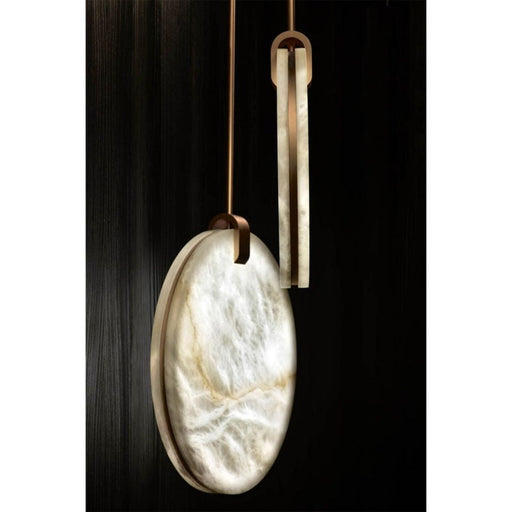 Alabaster Disc Pendant Light-Pendant-Feyran-D 9.8''-Feyran