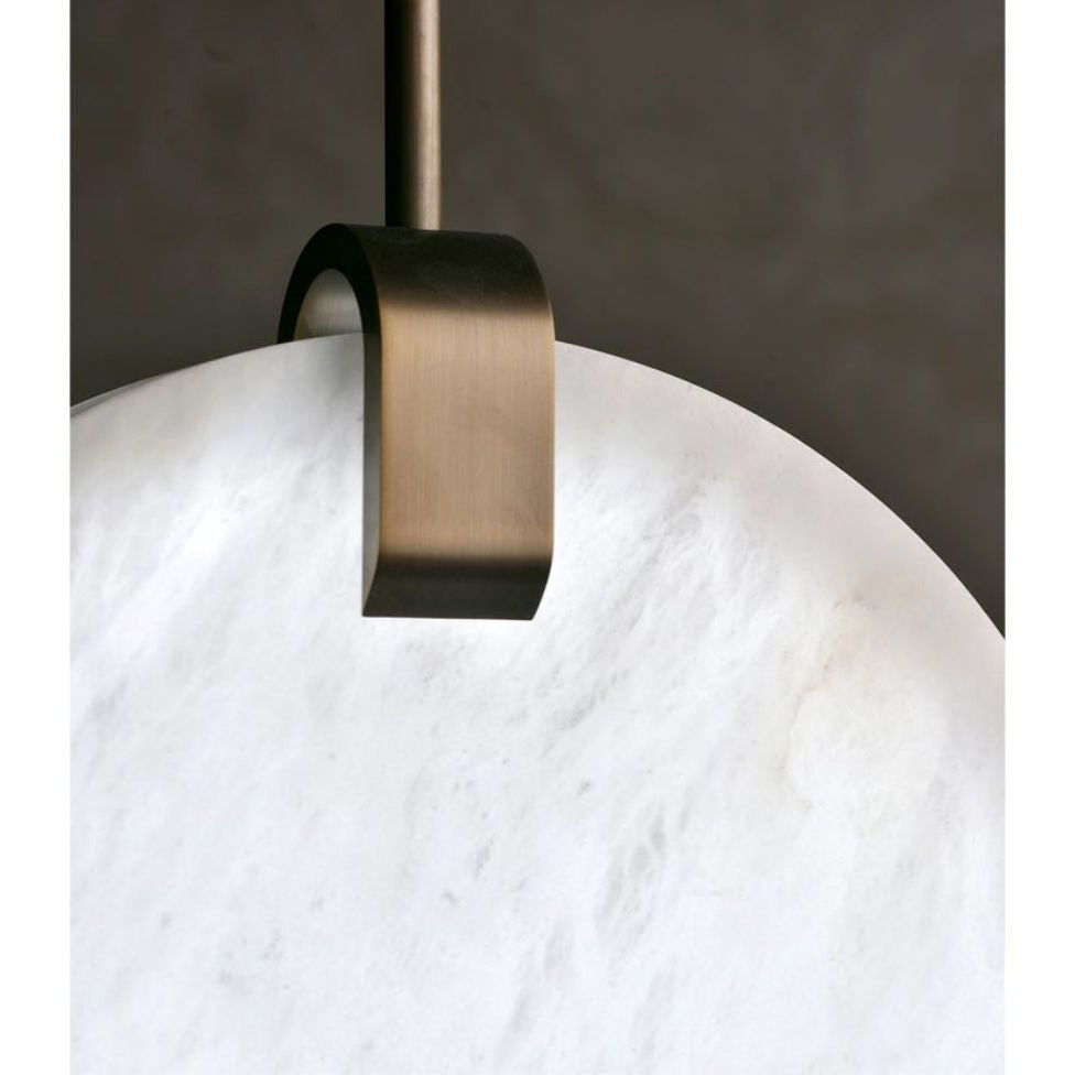 Alabaster Disc Pendant Light-Pendant-Feyran-D 9.8''-Feyran