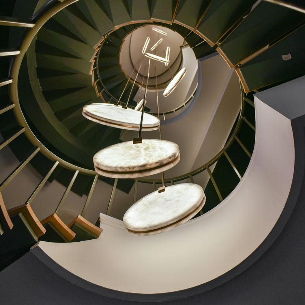 Alabaster Disc Pendant Light-Pendant-Feyran-D 9.8''-Feyran
