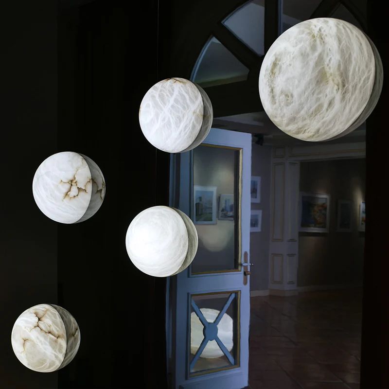 Alabaster Hemisphere Wall Sconce rbrights 11.8" D