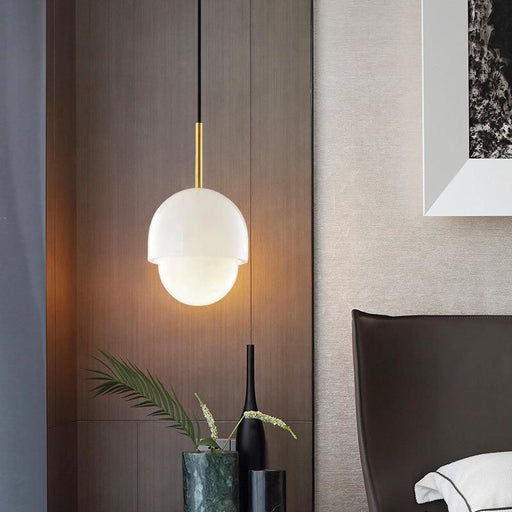 Alabaster Simple Bedside Pendant Light Pendant for living room,Pendant for kitchen,Pendant for bathrooms,Pendant for bedrooms,Pendant for foyer,Pendant for stairways,Pendant for dining room Rbrights