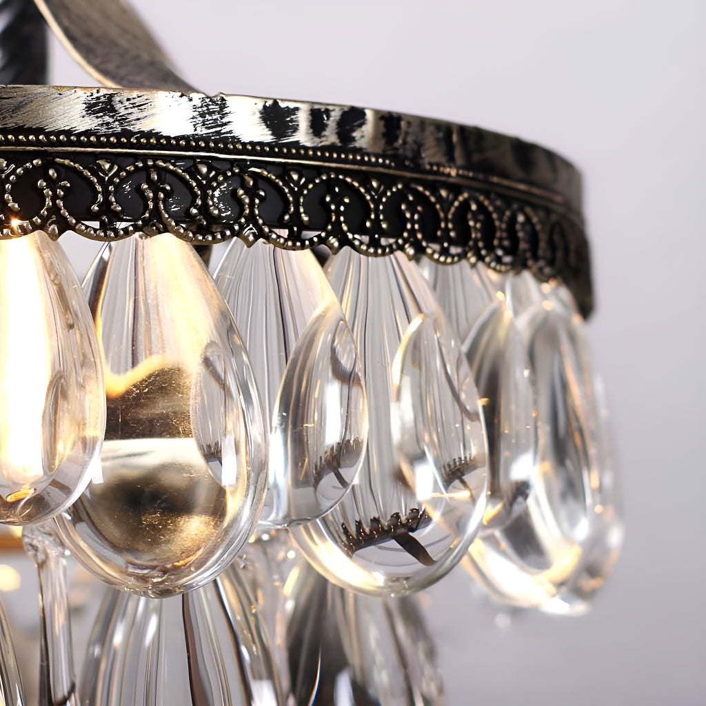 American Grape Crystal Chandelier Rustic details-2 | Feyran
