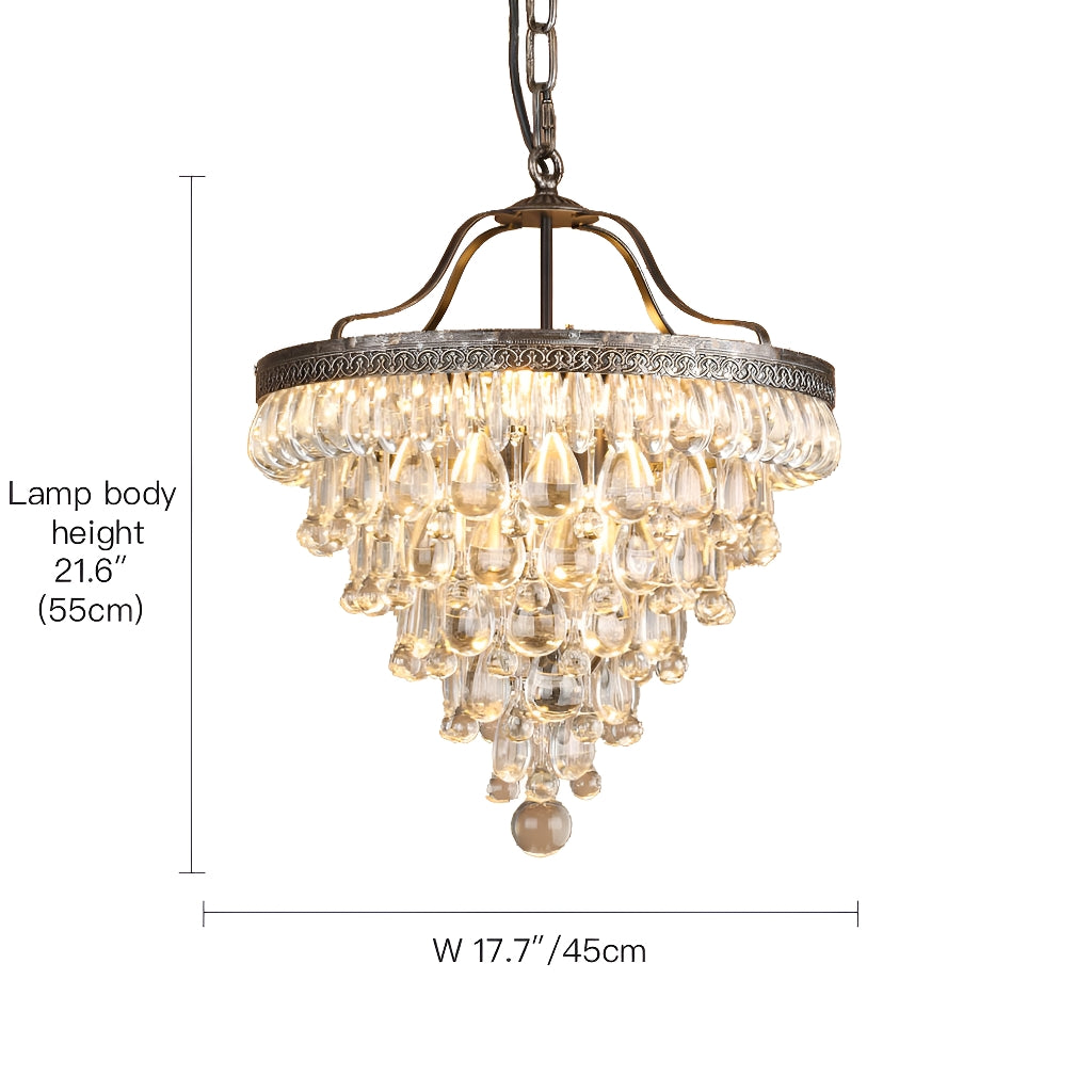 American Grape Crystal Chandelier Rustic size | Feyran