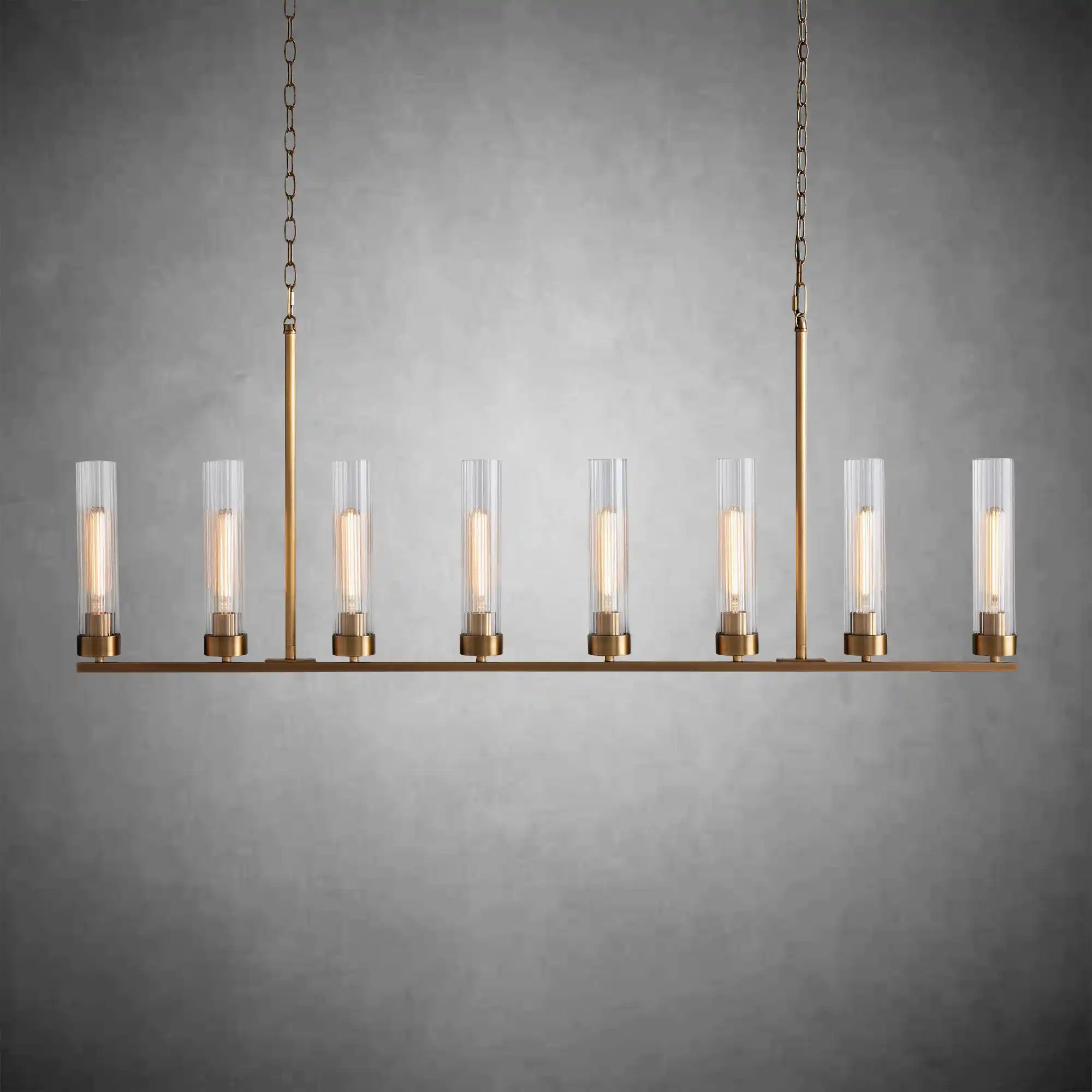 Andreas Glass Linear Chandelier Lighting