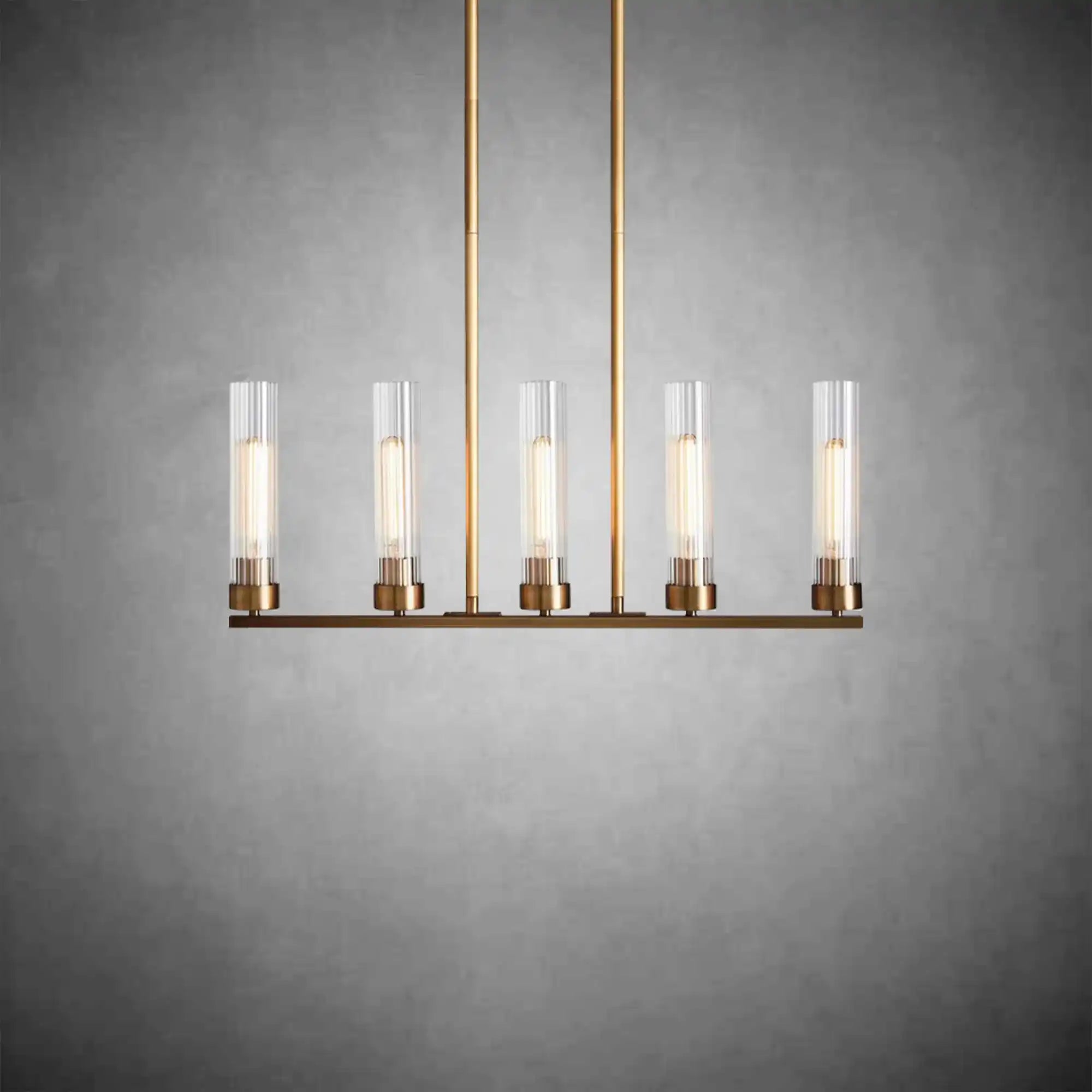 Andreas Glass Linear Chandelier Lighting