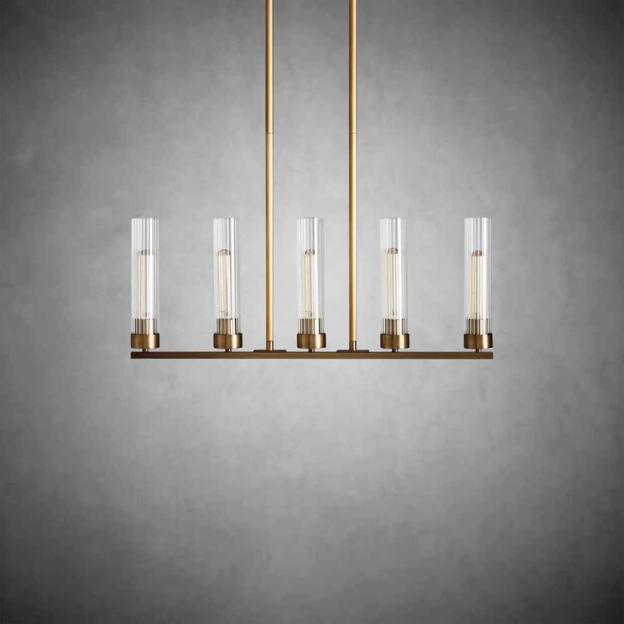 Andreas Glass Linear Chandelier Lighting