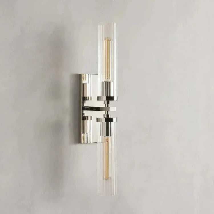 Andreas Glass Modern Wall Lamp 2 Light