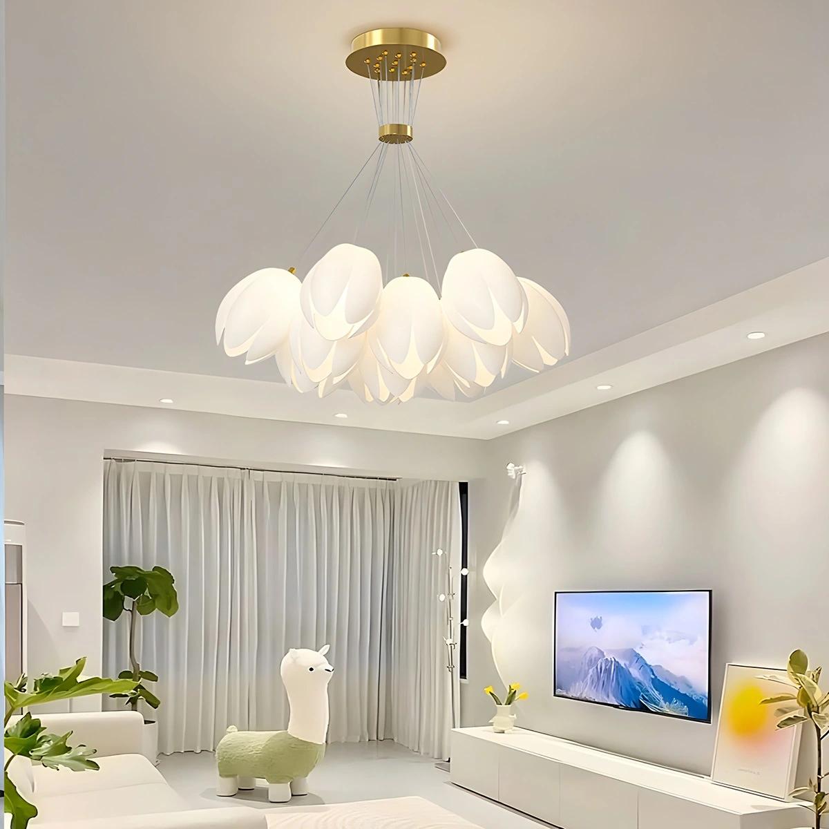 Feyran French Tulip Flower & Ball Chandelier